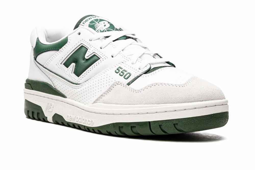 New Balance 550 White/Team Forest Green