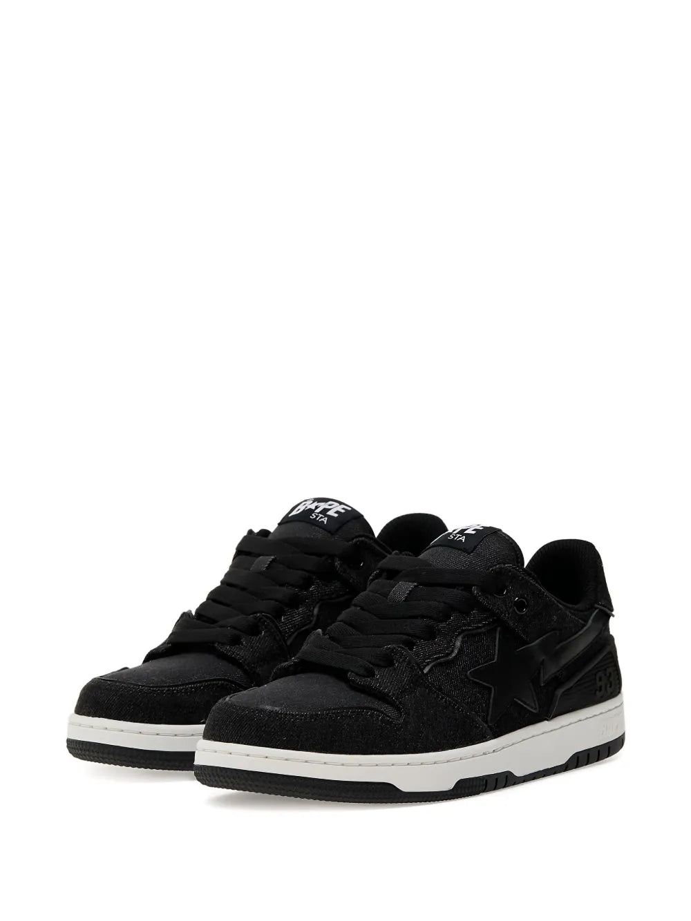 Bape star-embellished denim trainers