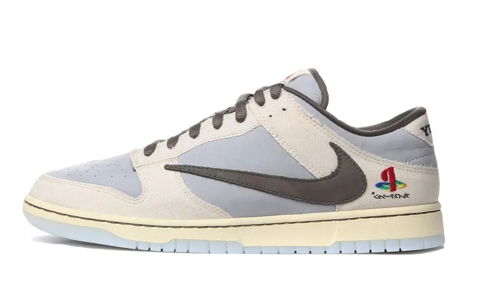 Nike x Travis Scott x Playstation Dunk Low Grey White