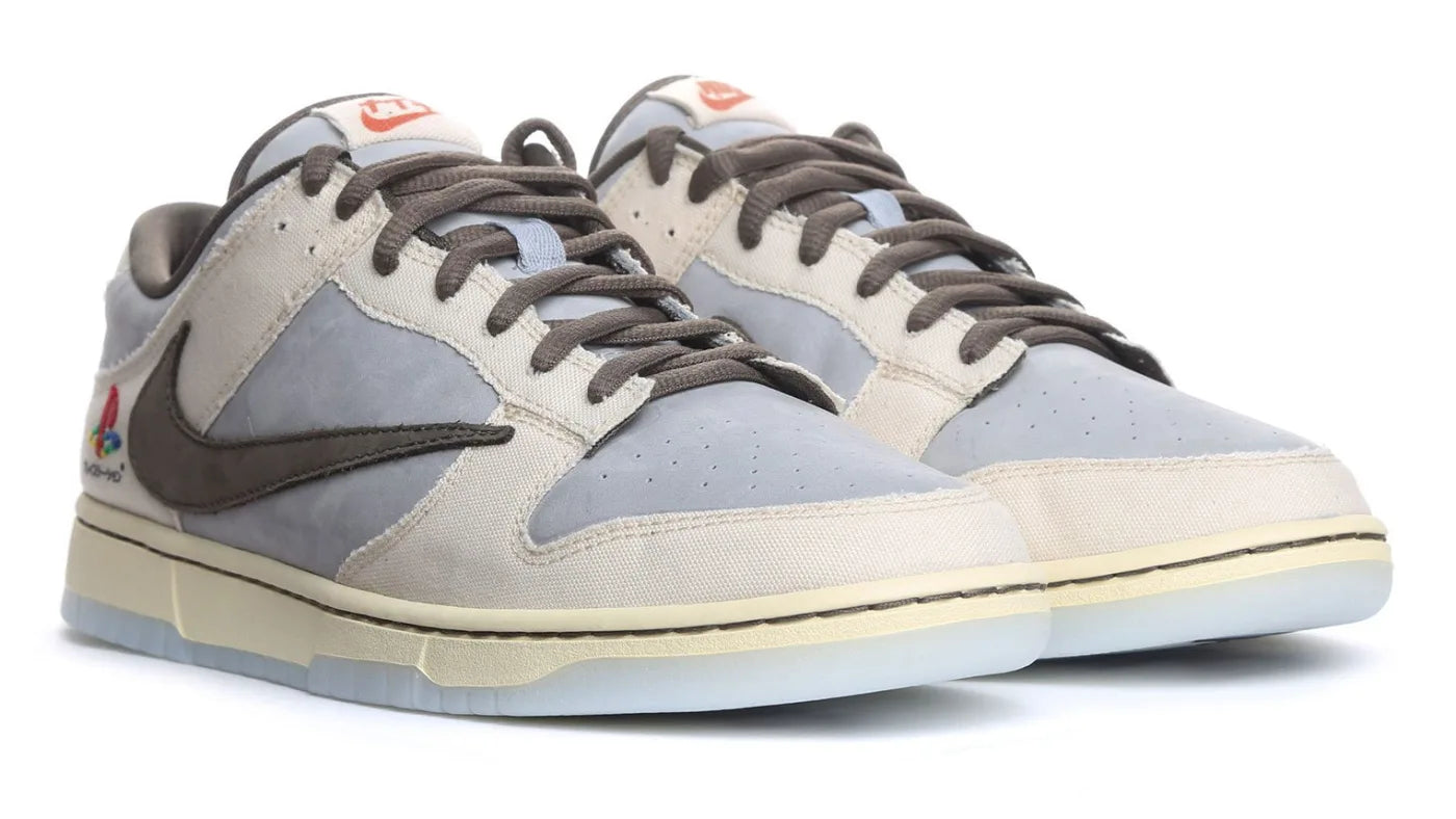 Nike x Travis Scott x Playstation Dunk Low Grey White